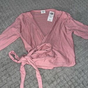 Abercrombie Wrap Front Side Tie Sweater